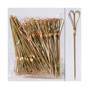 Spiedini Monouso in Bambù a Forma <span class=keywords><strong>di</strong></span> Cuore per Antipasti e Salumi, Utensili da Bar Ecologici - Product Image 1