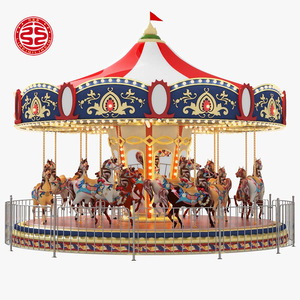 Giostra in Vetroresina Attraente per Parchi Divertimento Interni/Esterni, Carosello per Bambini ad Uso Commerciale - Product Image 5