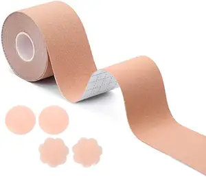 Breathable Breast Lift Tape Boobytape for Breast Lift Athletic Tape with Breast Petals Disposable Adhesive Bra for A-E Cup