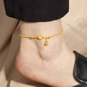 Burst Tendance <span class=keywords><strong>Fu</strong></span> Mot Gourde <span class=keywords><strong>Cheville</strong></span> Femme En Acier Inoxydable Senior Sens Lumière De Luxe Tempérament Pied Ornements Femme - Product Image 2