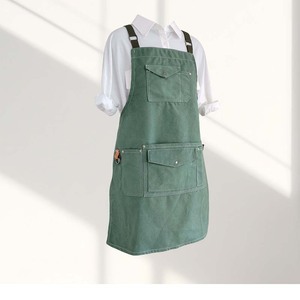 Tablier de travail en toile à la mode anti-encrassement et couverture résistante à l'usure, logo personnalisé de vêtements de travail de barbier de <span class=keywords><strong>café</strong></span> de jardinage - Product Image 6