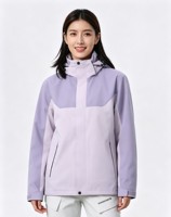 Veste d'hiver 3 en 1 pour homme et femme, à capuche, imperméable, coupe-vent, chaude, avec fermeture éclair, pour la randonnée, les voyages, les trajets quotidiens