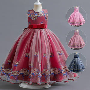 キッズガールズパーティープリンセスドレスボールガウンティーンエイジャーレースイブニングウェディングウエディングエムシーコスチューム3〜14年服 - Product Image 3