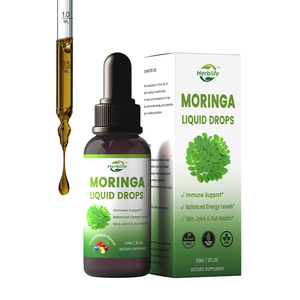 Private Label OEM Moringa Leaf Extract Liquid Drops for Energy, Antioxidant, Joint & Gut Health Green Superfood Supplement - Product Image 1