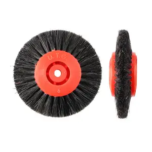 Hot sale 6c 78mm red plastic center hub bristle detailing buffing polishing wheel brush grinder