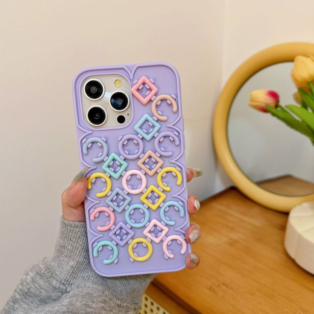 Color Doughnut Creative Personalized DIY Phone case for IPhone15promax Anti-fall Silicone case for iphone