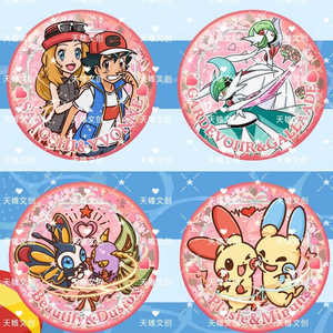 Anime Pokemond Pin Badge Pikachu Glitter Button Pins Cute Holographic Brooch Collectible Ita Bag Accessories Wholesale - Product Image 2