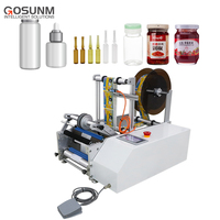 Machine d'étiquetage automatique pour bouteilles rondes en verre et en plastique, équipement d'étiquetage pour bocaux d'usine