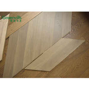 En stock!! Prix d'usine!! Plancher machiné de chêne de chevron, <span class=keywords><strong>bois</strong></span> naturel, <span class=keywords><strong>bois</strong></span> dur chaulé blanc d'intérieur utilisé - Product Image 4