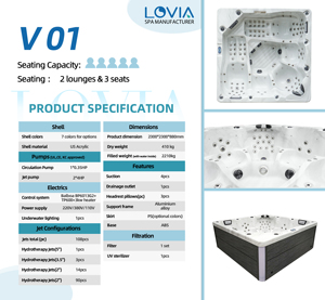 <span class=keywords><strong>Vasca</strong></span> Idromassaggio di Alta Qualità per 5 Persone, <span class=keywords><strong>Vasca</strong></span> da Bagno per Idroterapia di Lusso, Jacuzzi da Esterno Efficiente dal Punto di Vista Energetico - Product Image 5