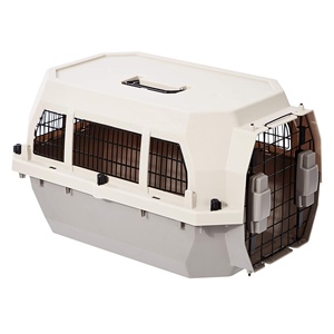 Luxuryขนาดใหญ่สุนัขสุนัข Cat Crate Carrierได้รับการอนุมัติพลาสติกสัตว์เลี้ยงCarrierสีเทาและสีฟ้า - Product Image 4
