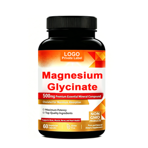 Capsules de glycinate de magnésium en marque privée, complément alimentaire pour la santé et le sommeil des adultes, optimisant la récupération musculaire - Product Image 1