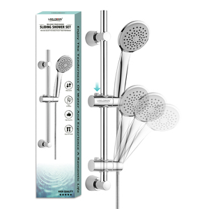 Juego de Barra Deslizante para Ducha de Acero Inoxidable de 60 cm de Altura con Soporte Ajustable para Ducha, Cabezal de Ducha y Manguera de Ducha de 1.5 m - Product Image 1