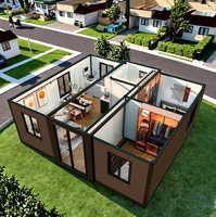 Maison modulaire personnalisable de 20/40 pieds, 3 chambres, extensible, préfabriquée, type conteneur, pour usage hôtelier, maison mobile compacte, norme australienne