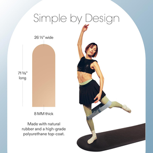 Tapete de Yoga Personalizado Ecológico Antideslizante con Logotipo Personalizado, Forma Ovalada de Arco, de Caucho Natural PU, Color Crema Beige, Marca Privada - Product Image 3