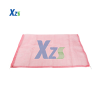 Sterke roze en paarse PE Leno mesh zak voor knoflook en gember, 45*75cm en 55*95cm