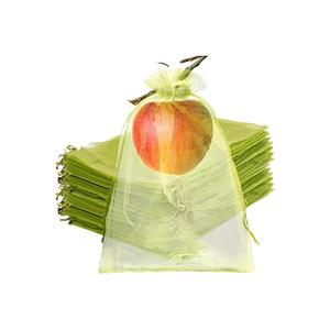 Huamaohengchun Redes para Frutas Verdes de 6x9 Pulgadas para Árboles Frutales, Bolsas de Malla con Cordón para Proteger Verduras, Tomates, Fresas y Jardín - Product Image 5