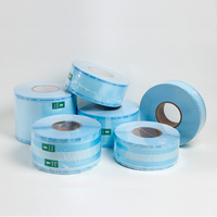 Rouleau de pochettes de stérilisation à l'autoclave 510K, jetables, médicales, plates, certifiées ISO, fabriquées en papier, plastique, PET, polymère, EOS