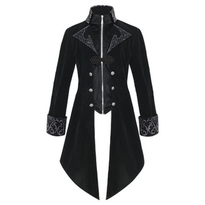 Homme Steampunk Slim Manteau Magicien Cosplay Coldker Halloween Carnaval Costume Médiéval Gothique Cour Revers Bouclé <span class=keywords><strong>Veste</strong></span> de Smoking - Product Image 4