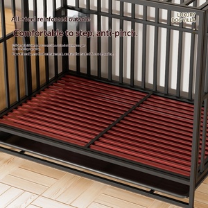 Kolay Kurulum, Montaj Gerektirmez, Katlanabilir, Güçlendirilmiş Demir Kare Boru Kutu Köpek Kafesi, Büyük/Orta Boy Köpekler İçin, Her Mevsim İç Mekan Ev Tipi - Product Image 4