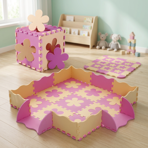 25 Piezas de Piso de Espuma EVA Encastrable para Interiores, Tapete de Juego para Niños - Product Image 3