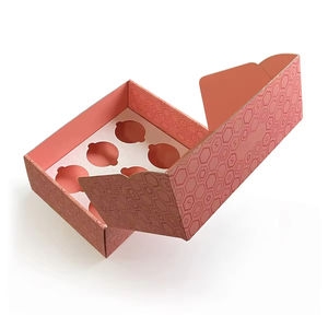 Boîte en papier rose en gros avec plateau en papier, emballage en carton, logo personnalisé - Product Image 2