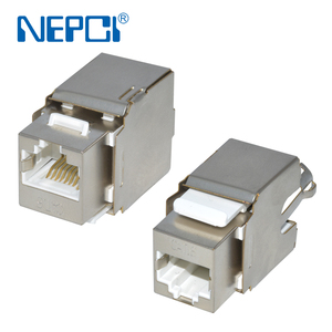 Factory NEPCI <strong>UTP</strong> <strong>RJ45</strong> <strong>CAT6</strong> PC jack <strong>module</strong> with shutter XJY-NE-77B CAT5E 180 degree Keystone Jack network <strong>module</strong> - Product Image 4