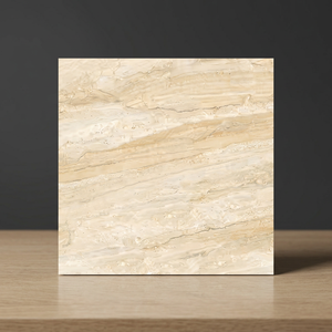 Dyna Beige 600x600mm High Gloss Polished Porcelain Tiles Beige Stone Effect <b>Floor</b> Design 60x60cm - Product Image 1