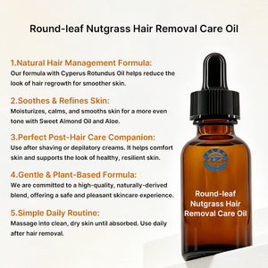 Aceite Natural para el Cuidado Posterior a la Depilación, Cyperus Rotundus, Almendra Dulce, Aloe, Suaviza la Piel, Post-Afeitado - Product Image 4