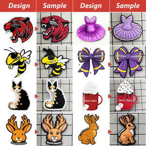 Ücretsiz örnek özel ayakkabı Charm logo Diy Pvc ayakkabı dekorasyon toptan Oem özelleştirilmiş takunya Charms özel ayakkabı Charm - Product Image 3