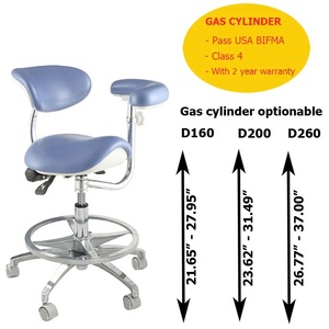 Fauteuil dentaire XZS1265 avec accoudoir pivotant, capacité 500 kg, réglage de la hauteur sur 3 niveaux, vérin à gaz BIFMA pour clinique et chirurgie - Product Image 5