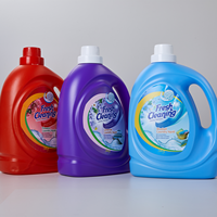 Vente en gros de trois combinaisons de détergent liquide écologique bouteilles jetables rouge violet naturel tache de vêtements de grande capacité