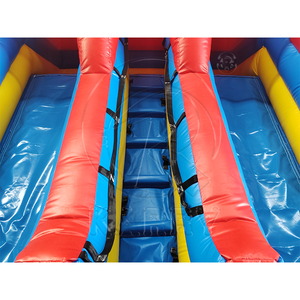 Château sautant gonflable en PVC à double voie de 23 pieds Location de toboggan sec pour fête d'enfants avec souffleur pour toboggans aquatiques - Product Image 4