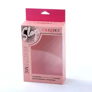 Custom lovely folding paper packaging boxes with clear PVC window for eye lashes