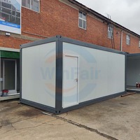 WinFair Maison Conteneur Mobile Démontable Modulaire Préfabriquée Moderne Gris-Vert pour Mini-Maisons Préfabriquées et Logements Annexes