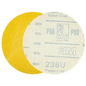 5英寸236u氧化铝干砂纸金黄钩环砂盘用于金属抛光砂轮