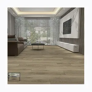 Parquet imperméable Valinge Terrazzo Planche en plastique PVC Feuille de vinyle gris SPC Flooring Click