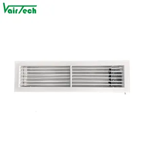 Customized Aluminium Ventilation Double Single Deflection Air Grille With Motorized Opposed Blade Damper