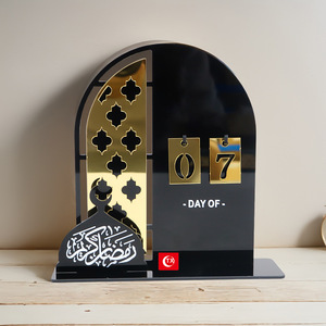 Ramadan islamique compte à rebours calendrier de l'avent acrylique <span class=keywords><strong>Eid</strong></span> <span class=keywords><strong>Mubarak</strong></span> Festival décoration de la maison ornement fête idée <span class=keywords><strong>cadeau</strong></span> - Product Image 6