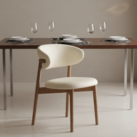 Chaise de salle à manger de luxe européenne moderne en tissu et bois massif pour la maison, l'hôtel, l'appartement
