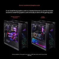 ROG Sun God Case GX601 Full Tower ATX Side Transparent Gaming Host Water Cooling Desktop Assembly avec ventilateur DIY Computer Case