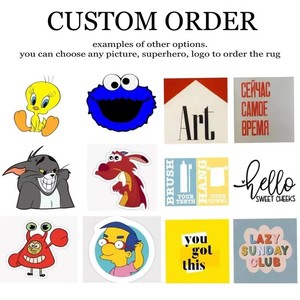 OEM hecho a mano arco perro oso Selflove Club alfombra a cuadros ojos del diablo bordado a mano punzón aguja posavasos taza alfombra para escritorio regalo Idea - Product Image 5