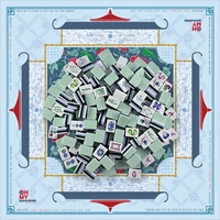 Jeu de Mahjong professionnel américain à 4 couches, 160 tuiles, en acrylique bleu pâle, édition Guide Pavillon Bleu Saule, poids lourd