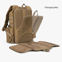 Perfekte Vatertasche Wickelrucksack für Männer Papa-Tasche mit Wickelunterlage und Kinderwagen-Organizer