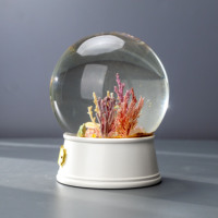 Souvenirs personnalisés de marques de luxe en résine, globe à neige en corail, ornement en résine ABS, décoration, globe en cristal, boule d'eau pour cadeau