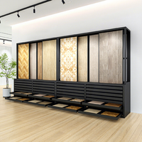 Haute qualité nouveau personnalisé granit pierre plancher en bois tirer pousser présentoir support combinaison armoire pour salle d'exposition
