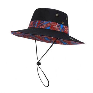 <b>Large</b> Brim Denim <b>Bucket</b> Sun <b>Hats</b> for Men and Women-Spring Summer Outdoor Mountaineering Fishing Protection Checked Pattern - Product Image 1