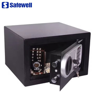 Coffre-fort numérique compact Safewell avec clavier et serrure à clé, mini coffre-fort de sécurité pour la maison, l'hôtel et les voyages
