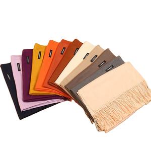 カスタムロゴレディースピュア100% カシミアスカーフストールデザイナー女性女性用高級男性ネックウォーマーショールカシミアスカーフ - Product Image 3