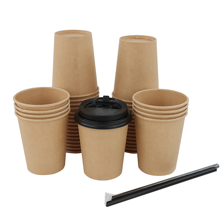 Biodegradable Custom Print Logo Coffee Cup Tea Paper Cups From Food Beverage PackagingPopular